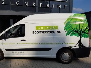 Autobelettering AB4YOU Boomverzorging