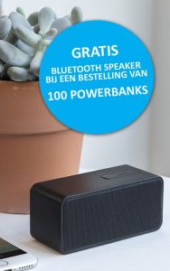 Powerbank met bluetooth speaker